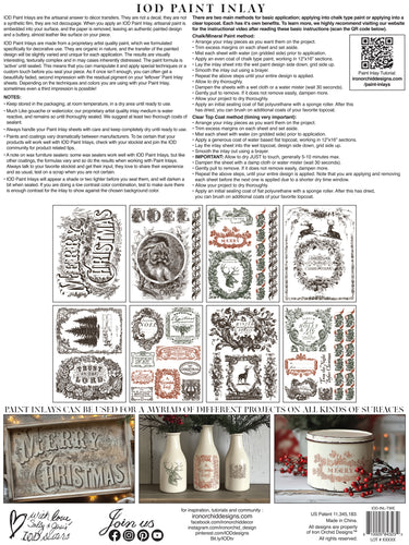 Twelfth Night IOD Paint Inlay 12x16 Pad™- Iron Orchid Designs